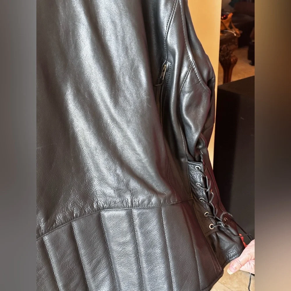 Papa’s Oklahoma Leather Motorcycle Jacket with zipout lining - Picture 6 of 10